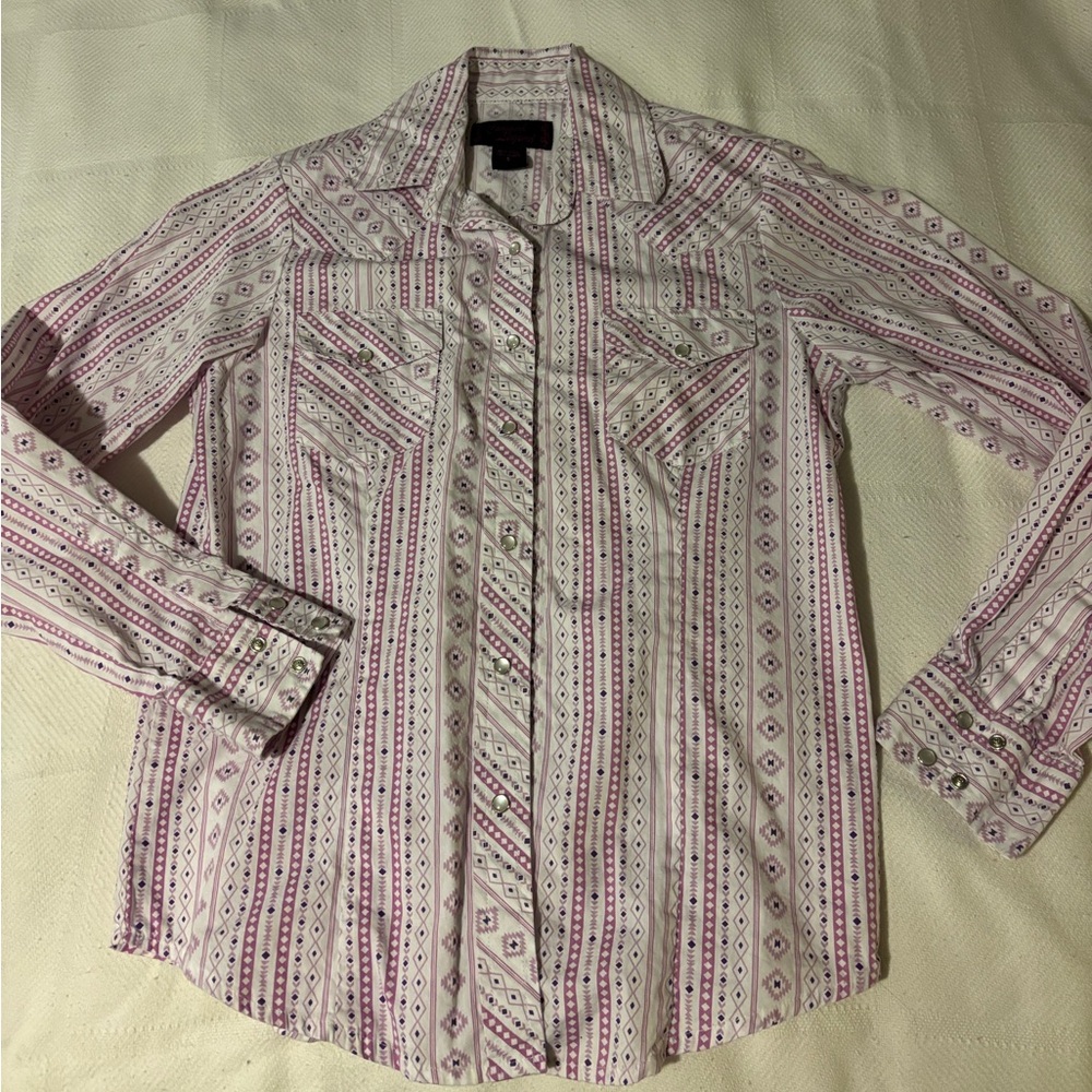 Pink Aztec button up